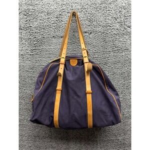 Il Bisonte W.A. Di Filippo Women's Canvas Adjustable Tote Shoulder Bag Navy Blue
